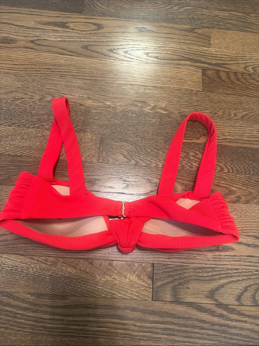 Beach Riot Sophia Ribbed Red Bikini Top - Picture 7 of 8